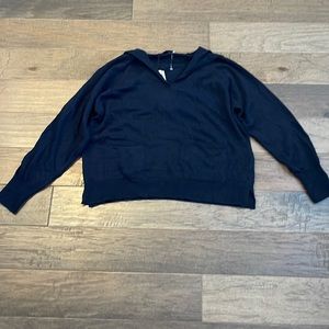 Zara Women’s Navy V-Neck Sweater, Wool Blend